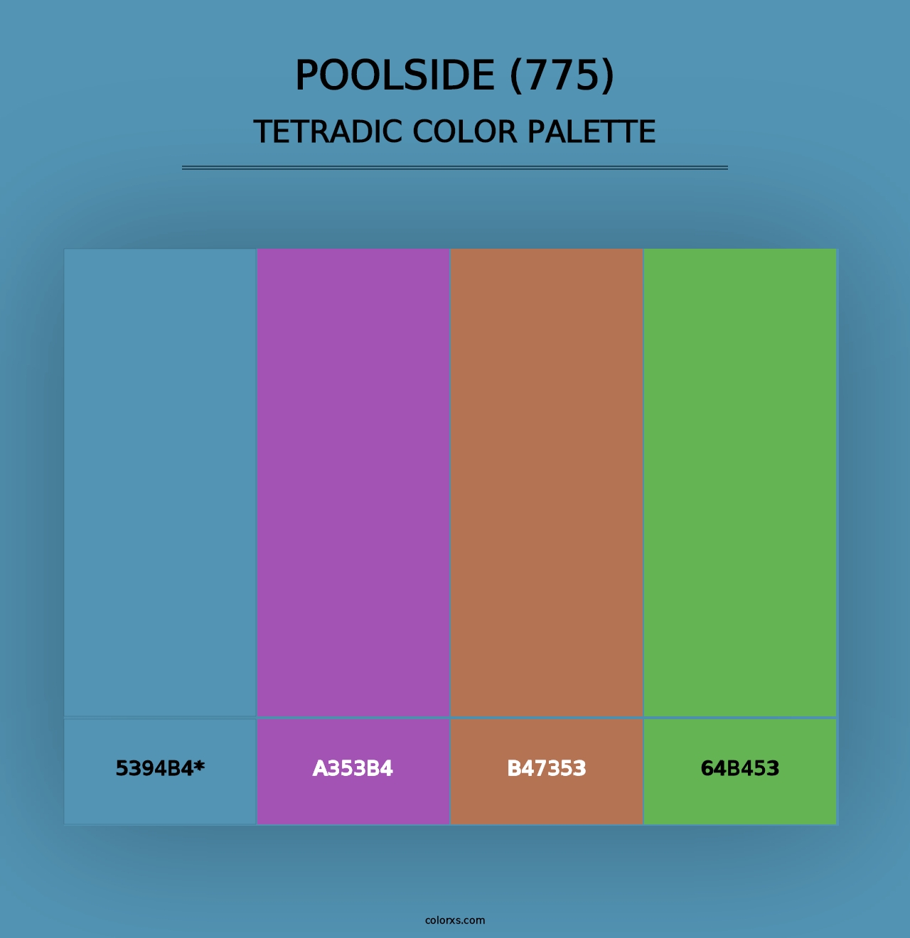 Poolside (775) - Tetradic Color Palette