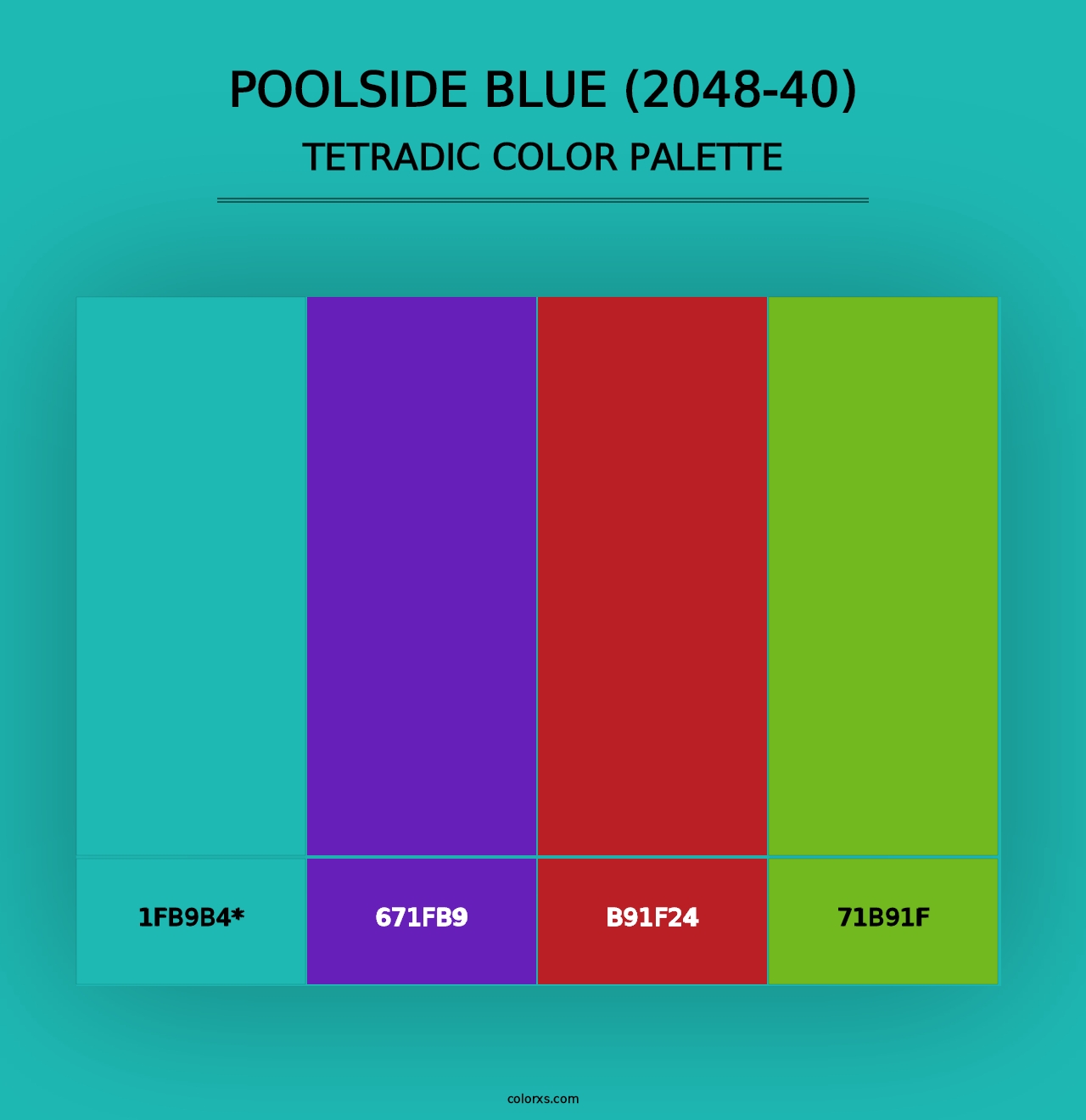 Poolside Blue (2048-40) - Tetradic Color Palette