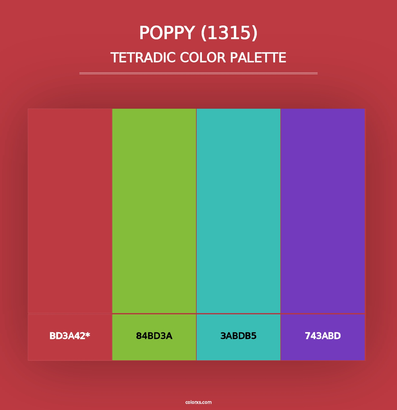 Poppy (1315) - Tetradic Color Palette