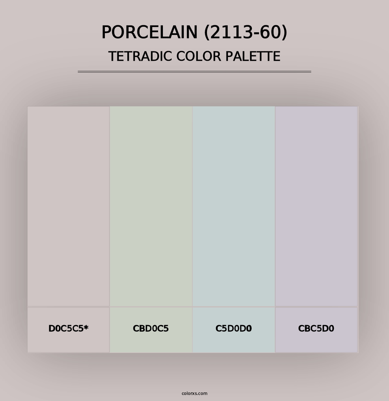 Porcelain (2113-60) - Tetradic Color Palette