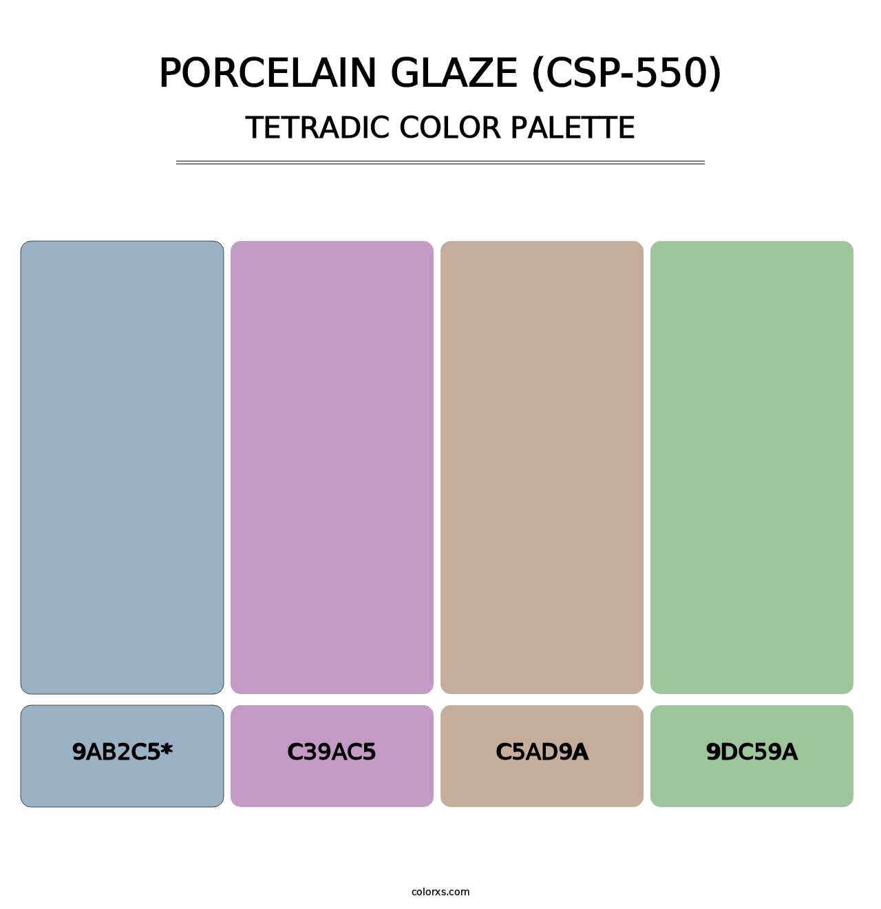 Porcelain Glaze (CSP-550) - Tetradic Color Palette