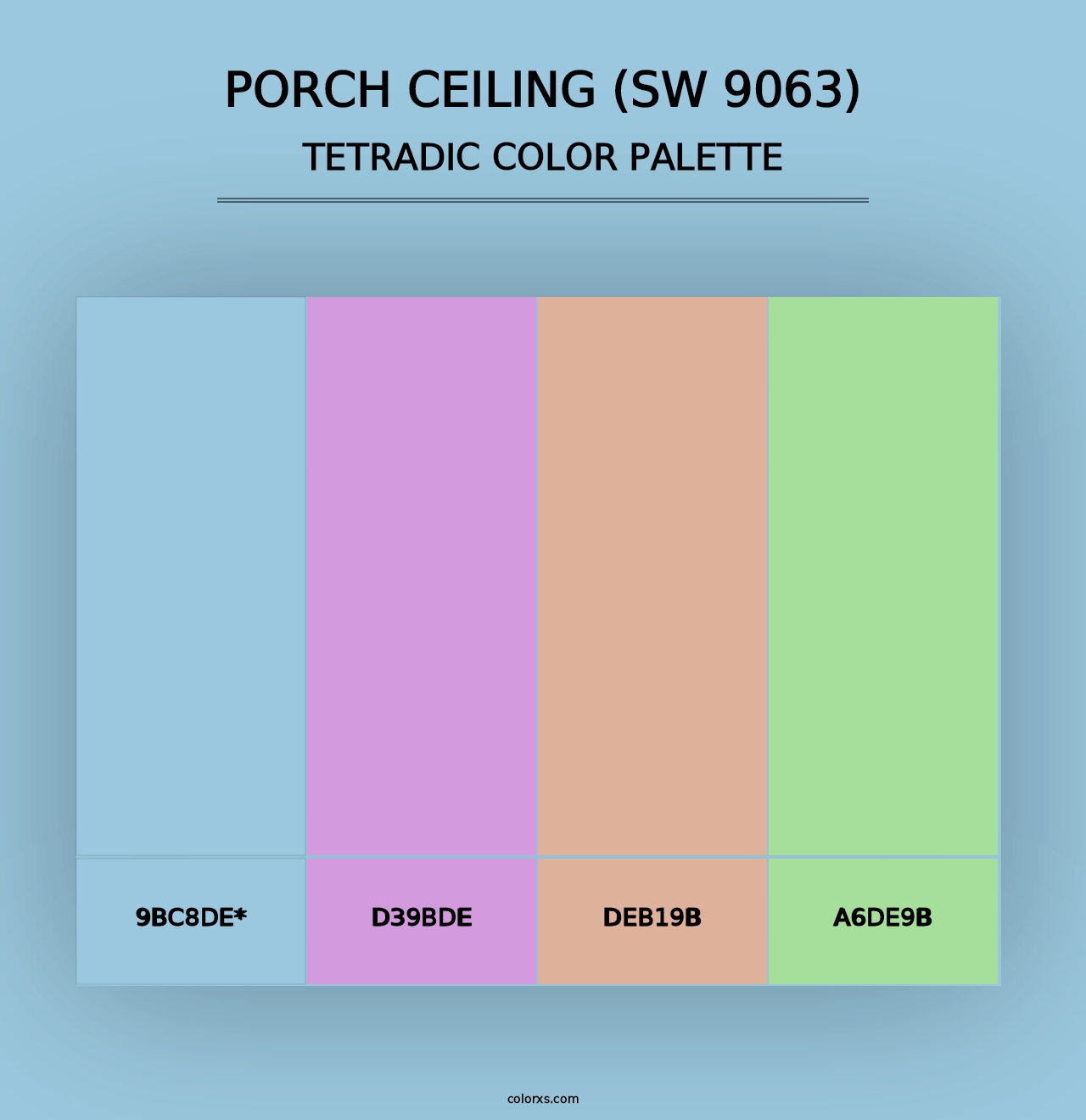 Porch Ceiling (SW 9063) - Tetradic Color Palette