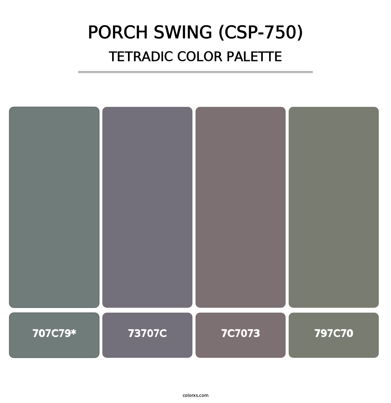 Porch Swing (CSP-750) - Tetradic Color Palette