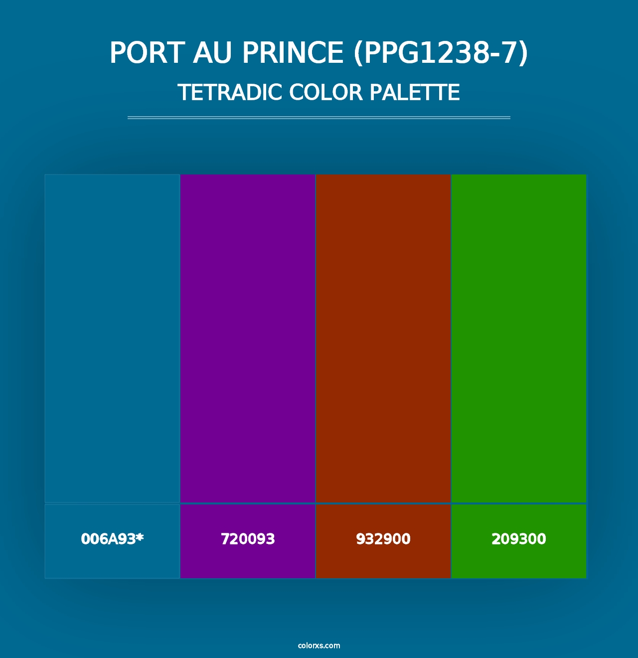 Port Au Prince (PPG1238-7) - Tetradic Color Palette