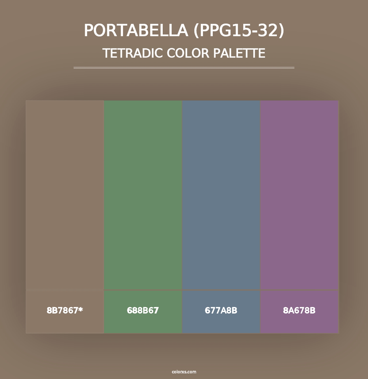 Portabella (PPG15-32) - Tetradic Color Palette