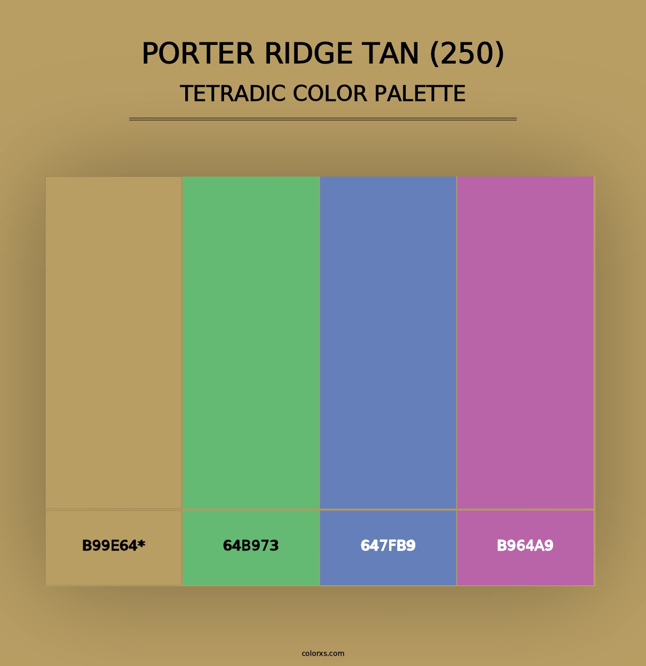 Porter Ridge Tan (250) - Tetradic Color Palette