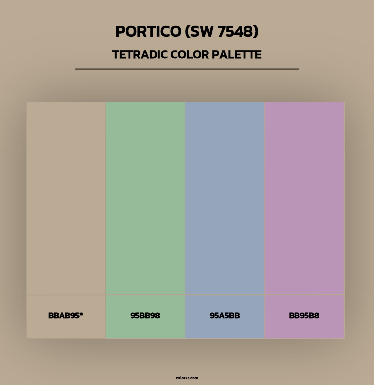 Portico (SW 7548) - Tetradic Color Palette