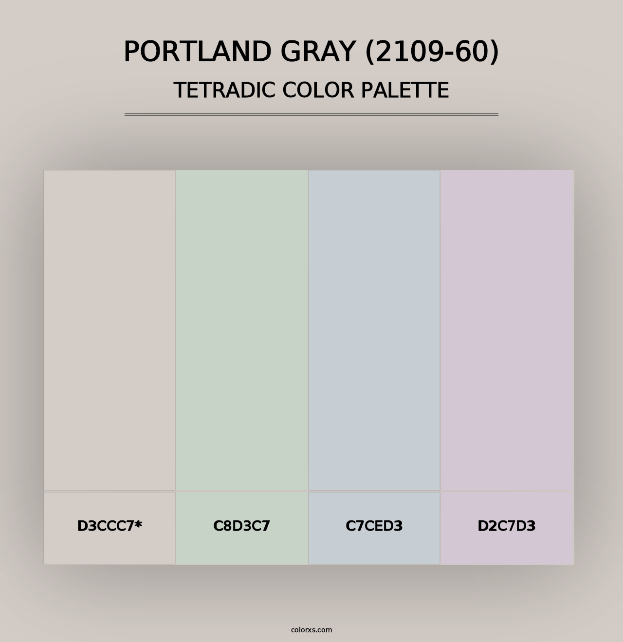 Portland Gray (2109-60) - Tetradic Color Palette