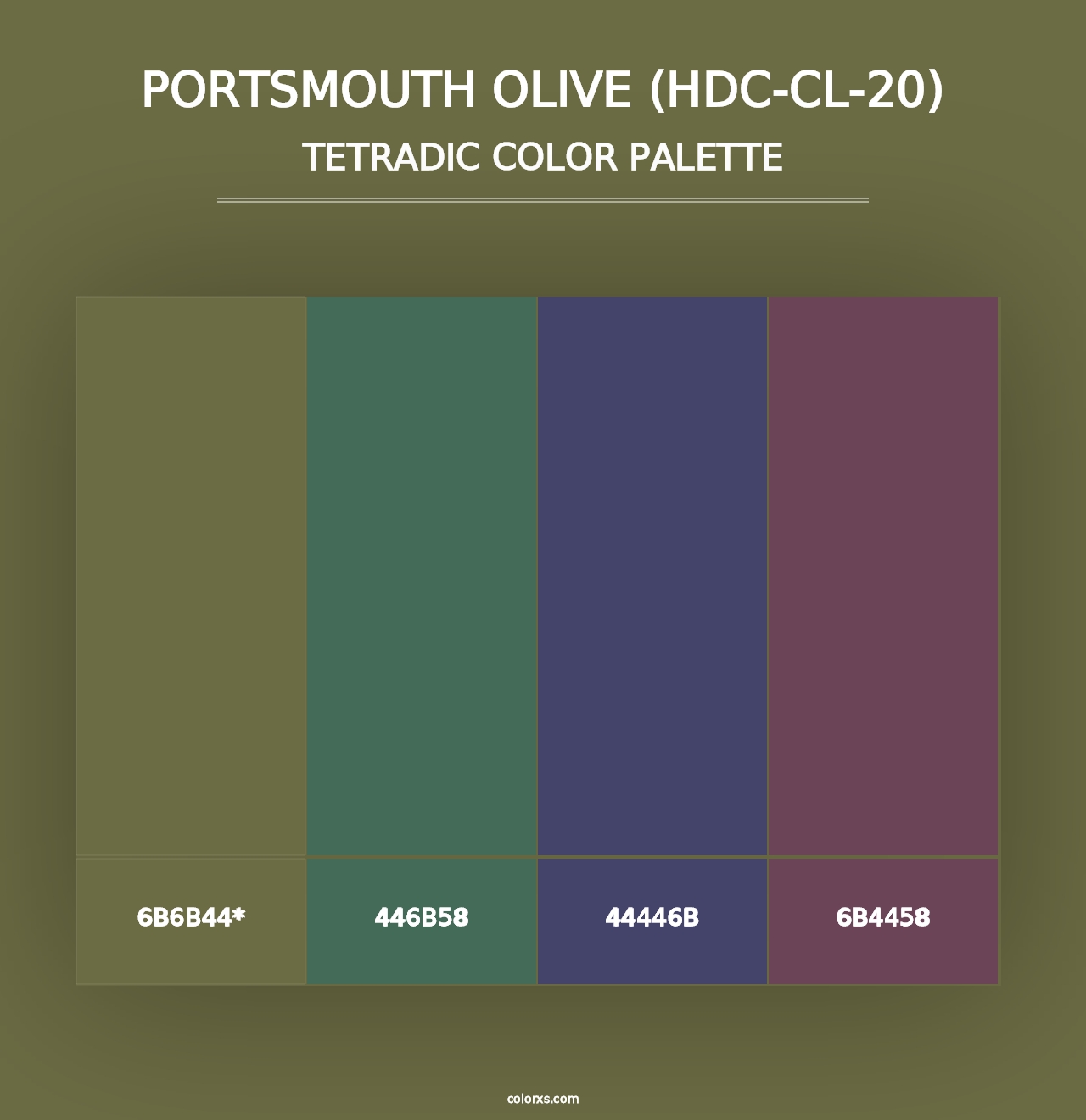 Portsmouth Olive (HDC-CL-20) - Tetradic Color Palette