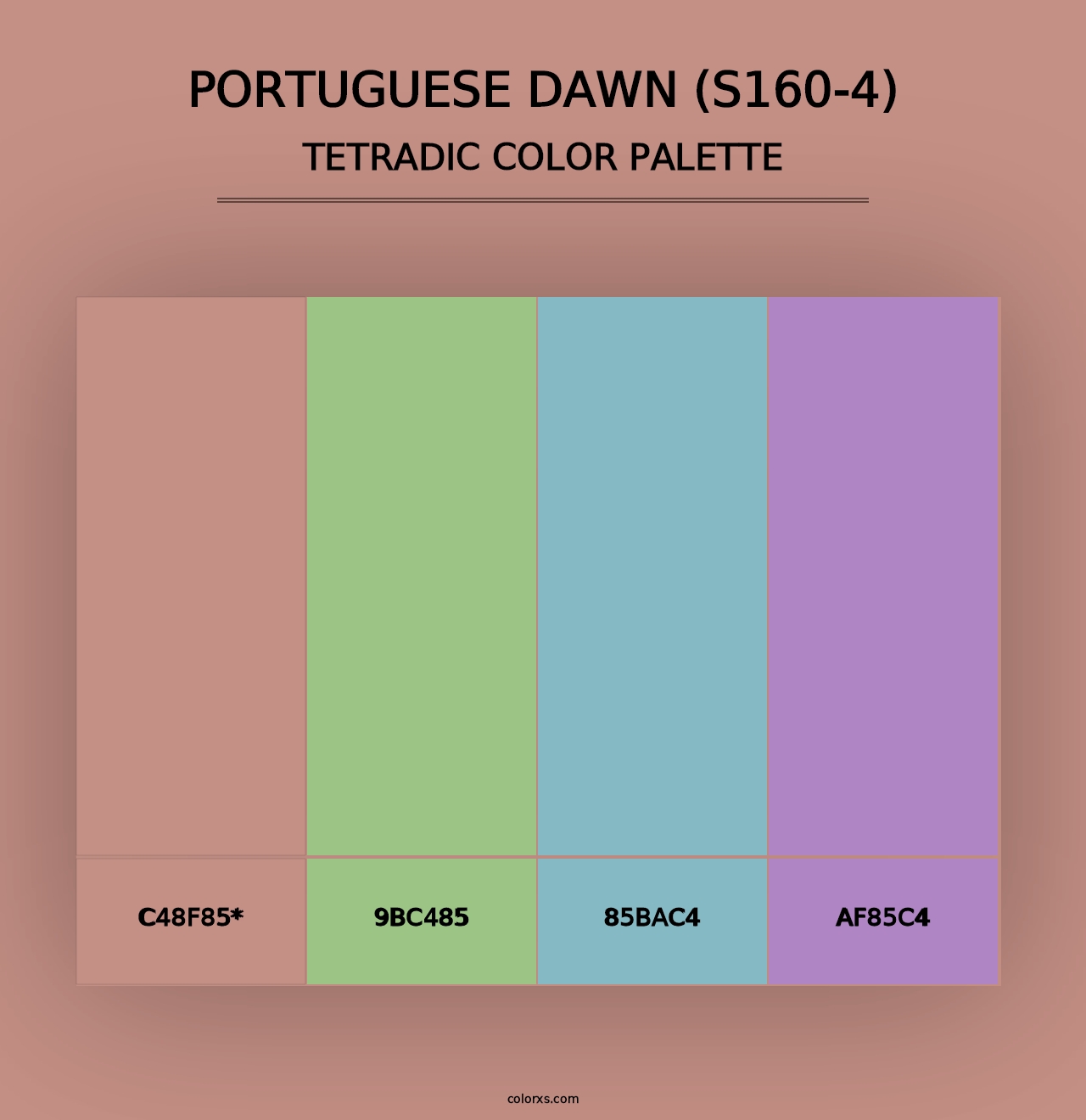 Portuguese Dawn (S160-4) - Tetradic Color Palette