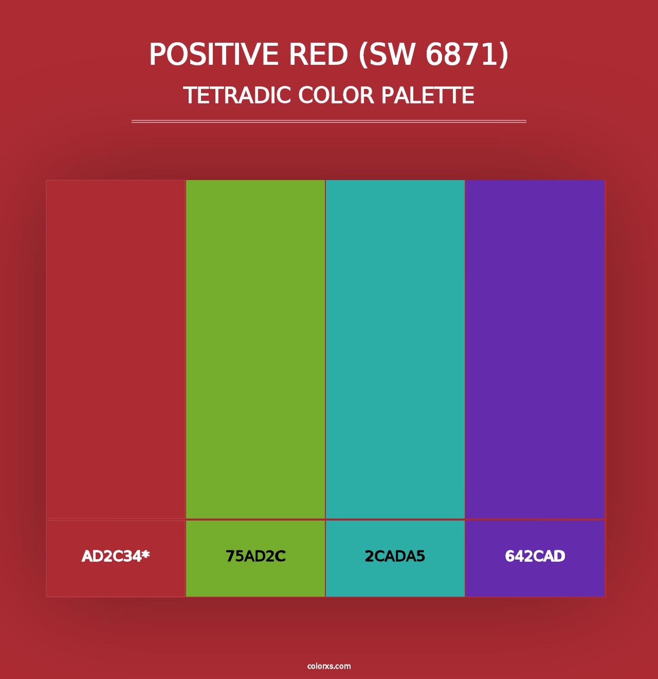 Positive Red (SW 6871) - Tetradic Color Palette