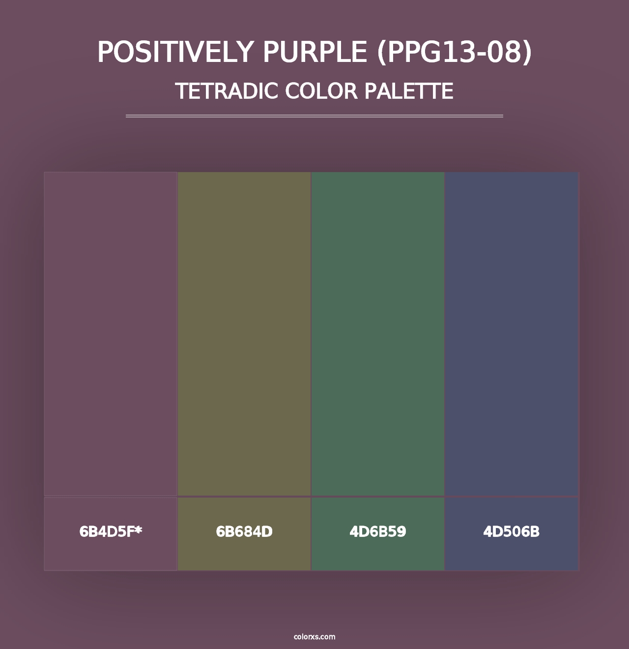 Positively Purple (PPG13-08) - Tetradic Color Palette