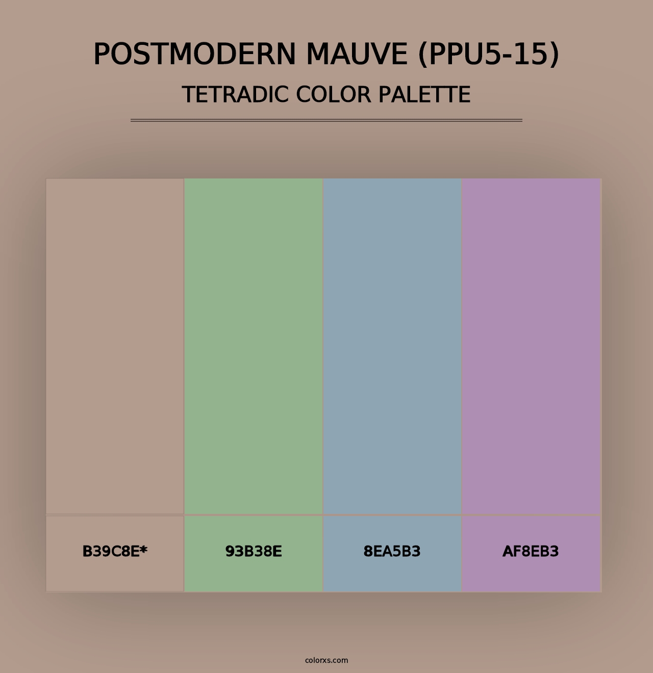 Postmodern Mauve (PPU5-15) - Tetradic Color Palette