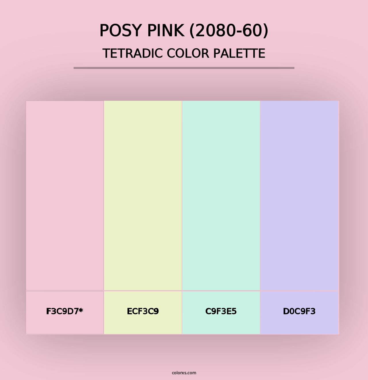 Posy Pink (2080-60) - Tetradic Color Palette