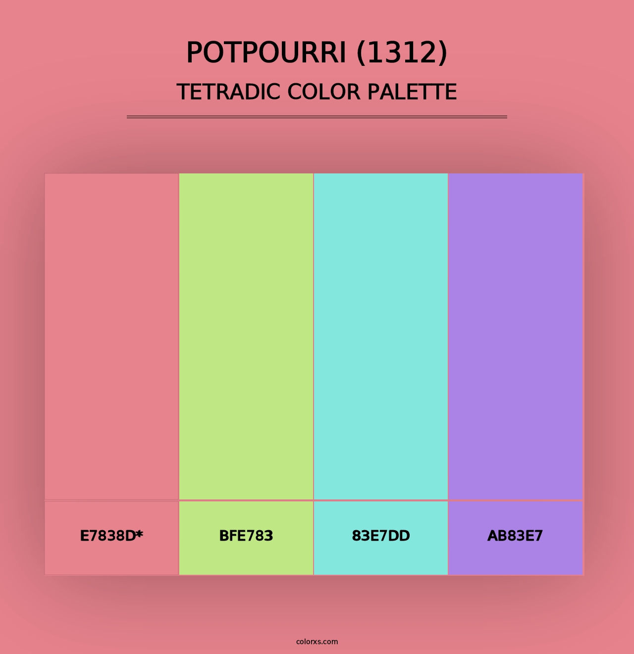 Potpourri (1312) - Tetradic Color Palette