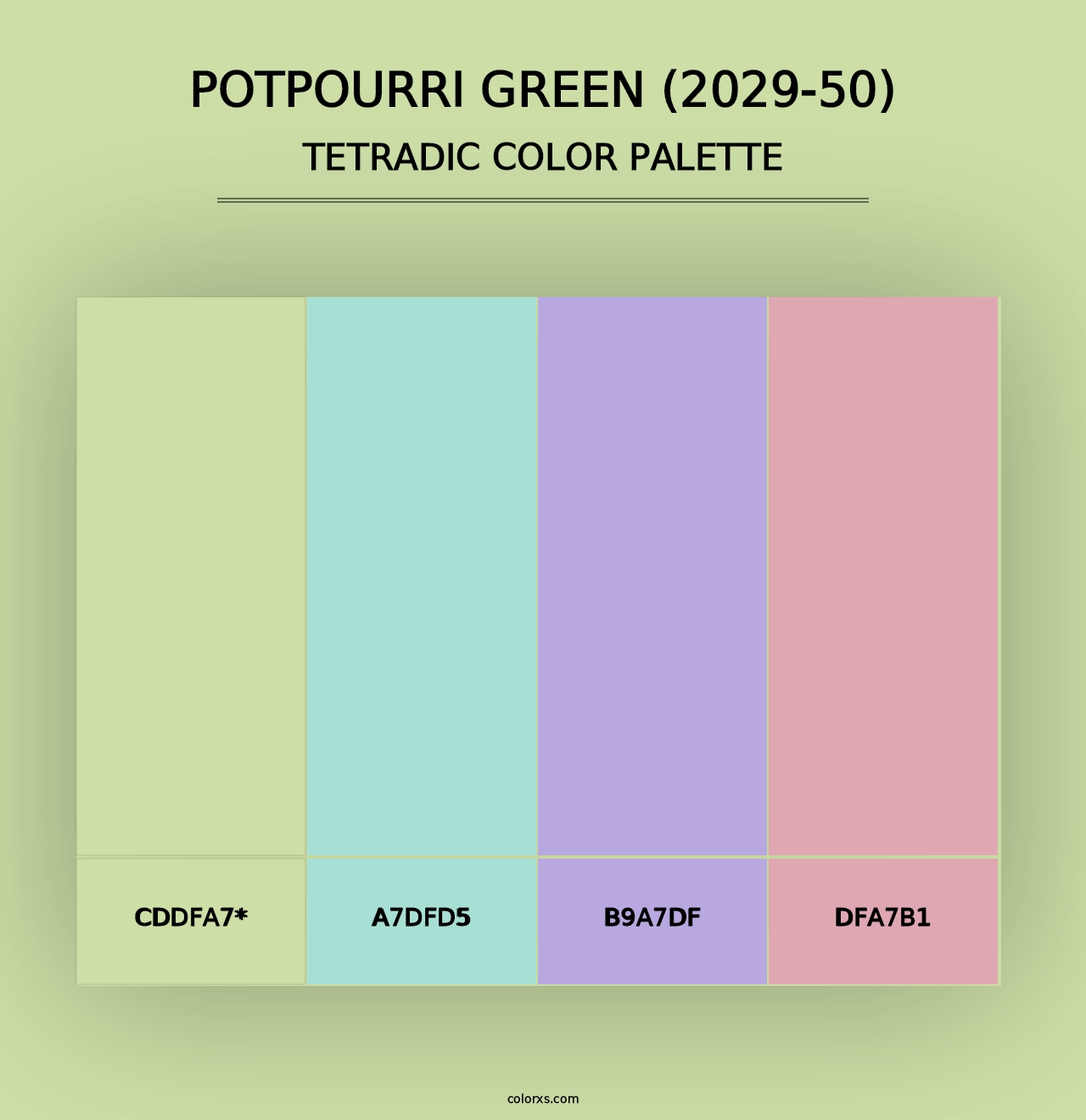 Potpourri Green (2029-50) - Tetradic Color Palette