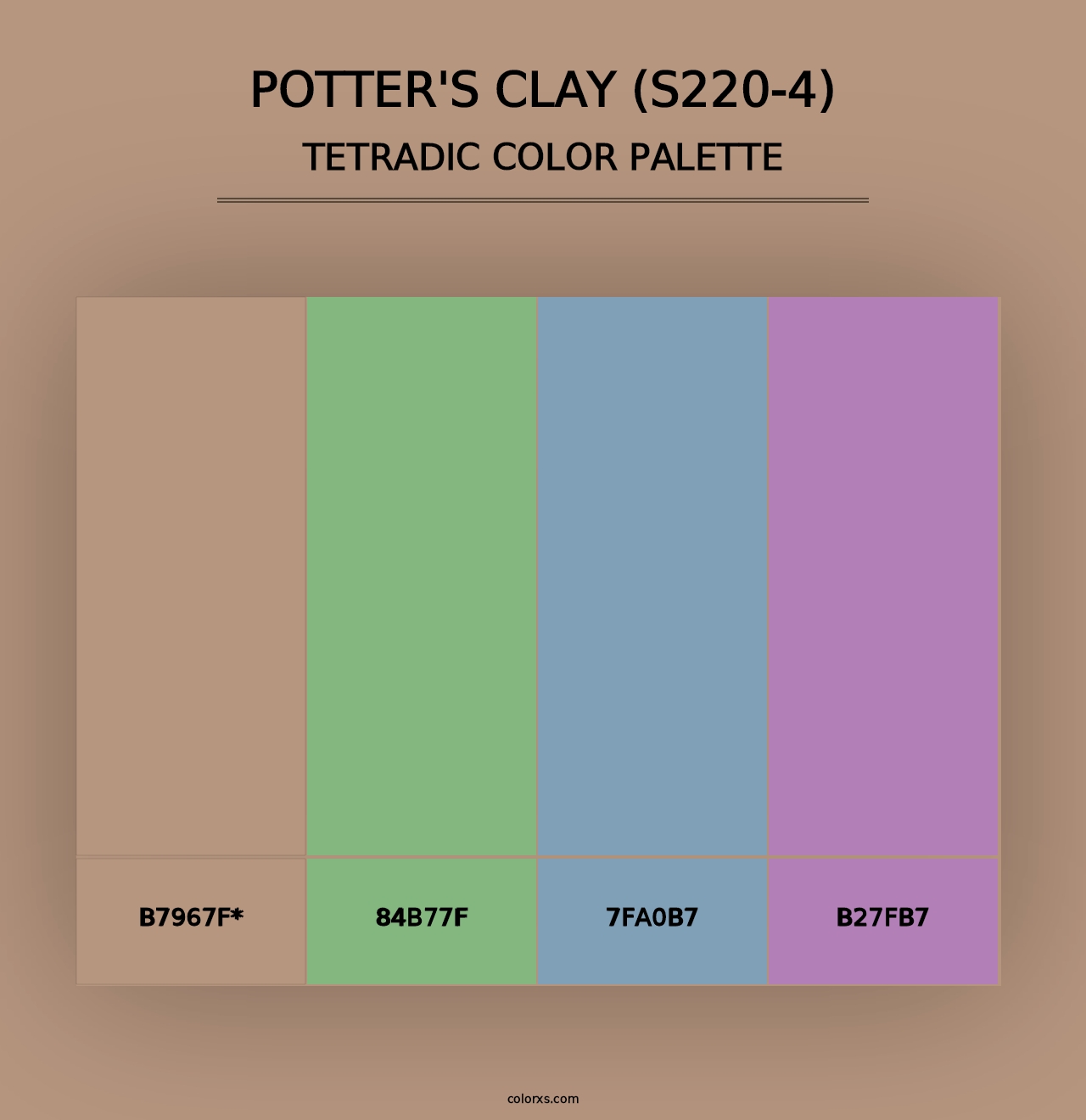 Potter'S Clay (S220-4) - Tetradic Color Palette