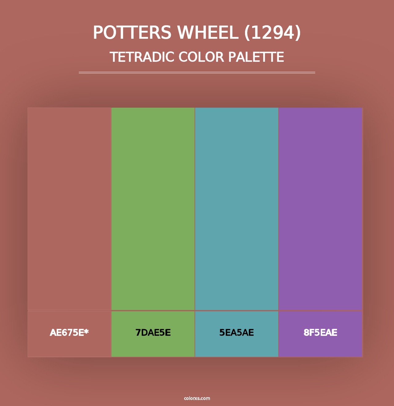 Potters Wheel (1294) - Tetradic Color Palette