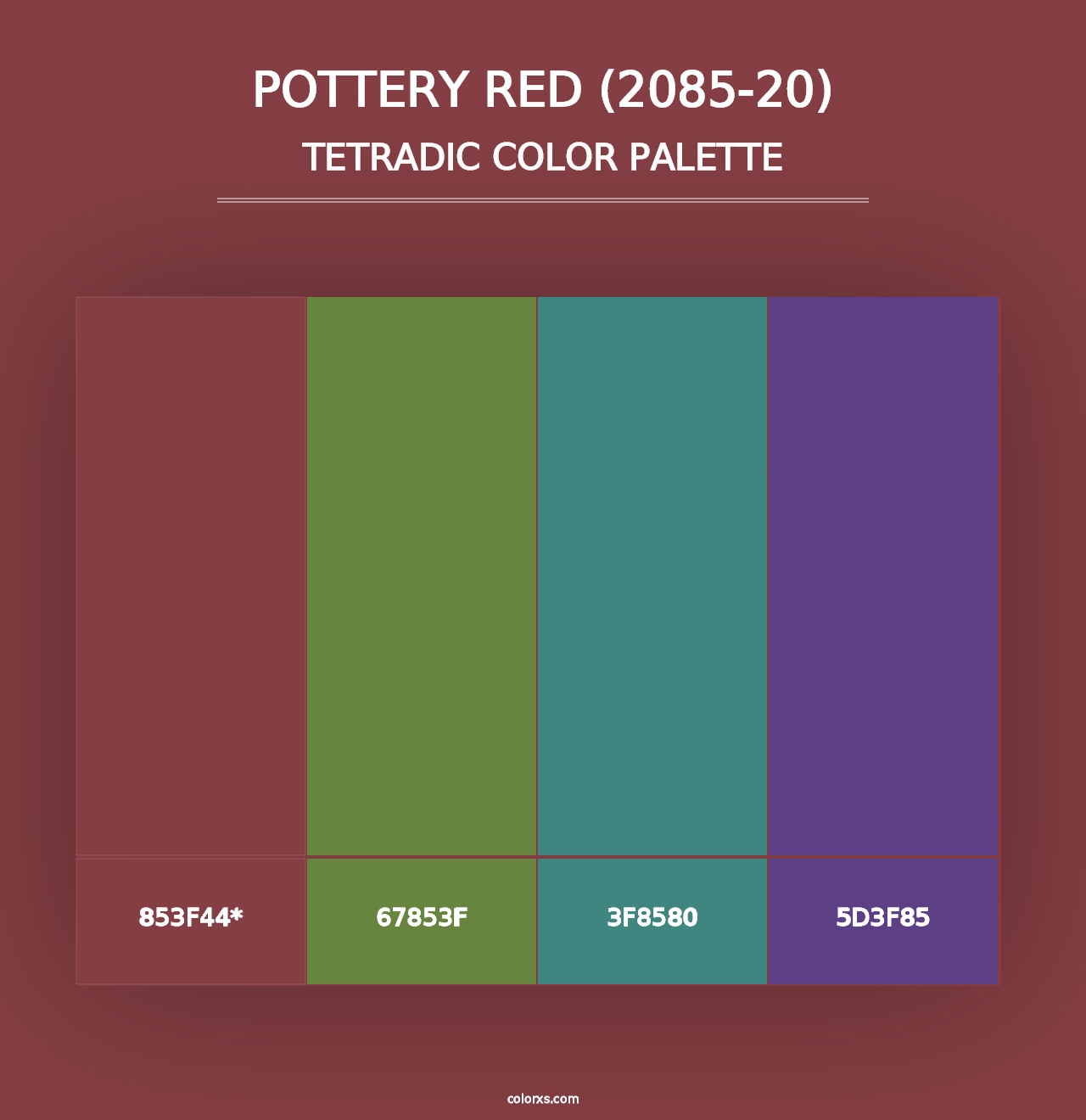 Pottery Red (2085-20) - Tetradic Color Palette