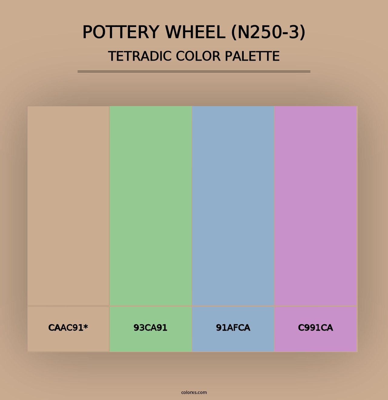 Pottery Wheel (N250-3) - Tetradic Color Palette