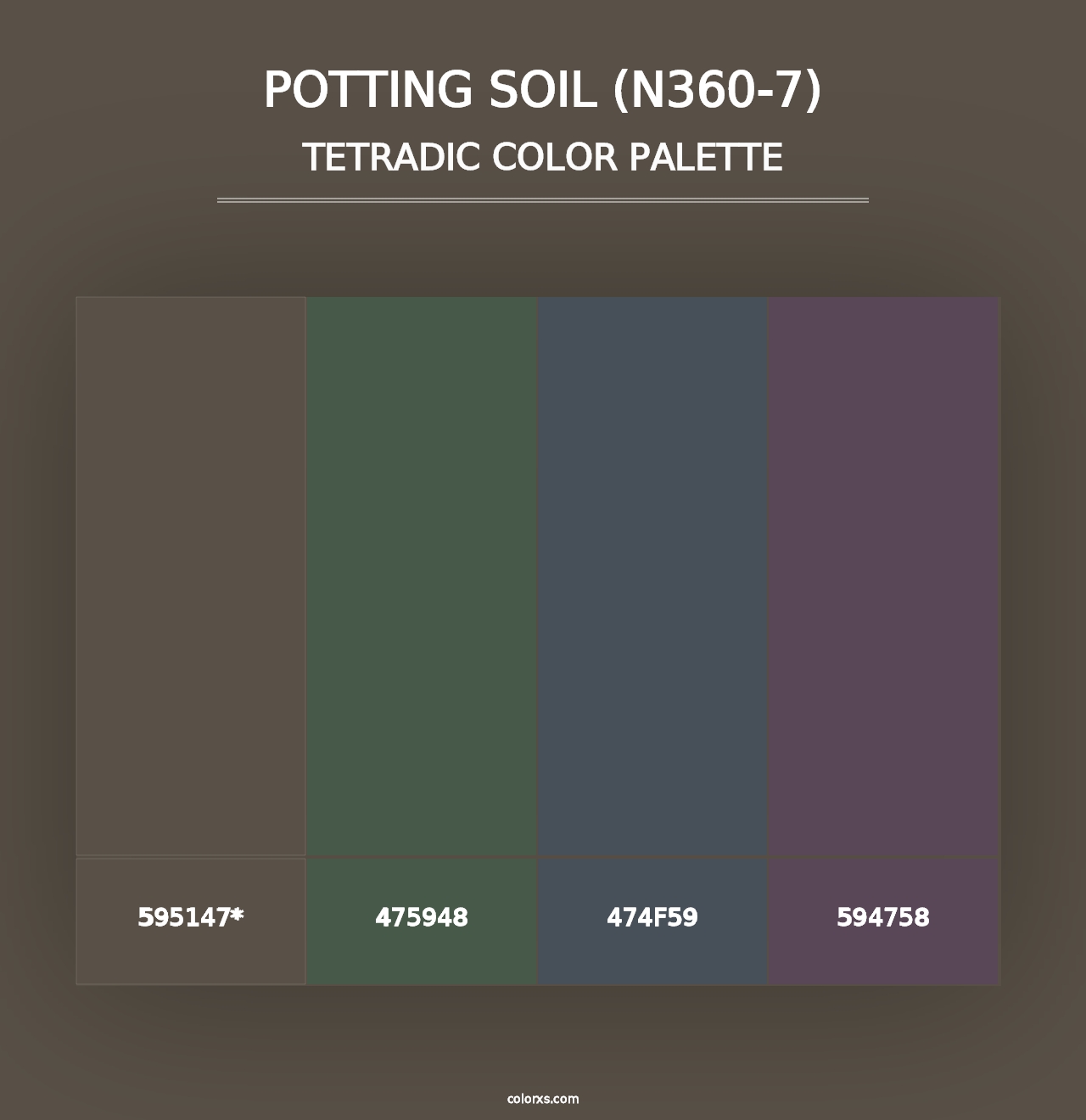 Potting Soil (N360-7) - Tetradic Color Palette