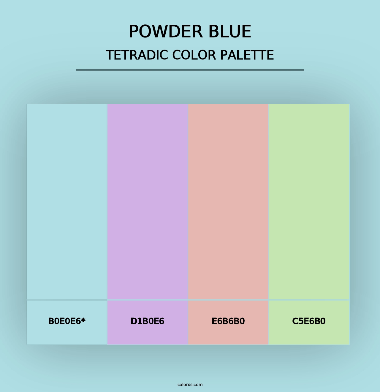 Powder Blue - Tetradic Color Palette