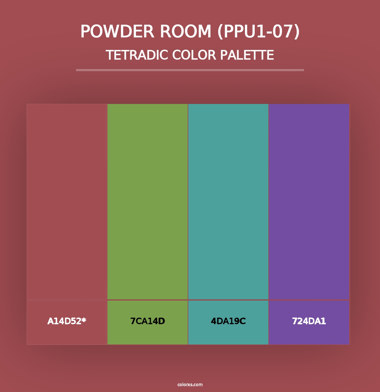 Powder Room (PPU1-07) - Tetradic Color Palette