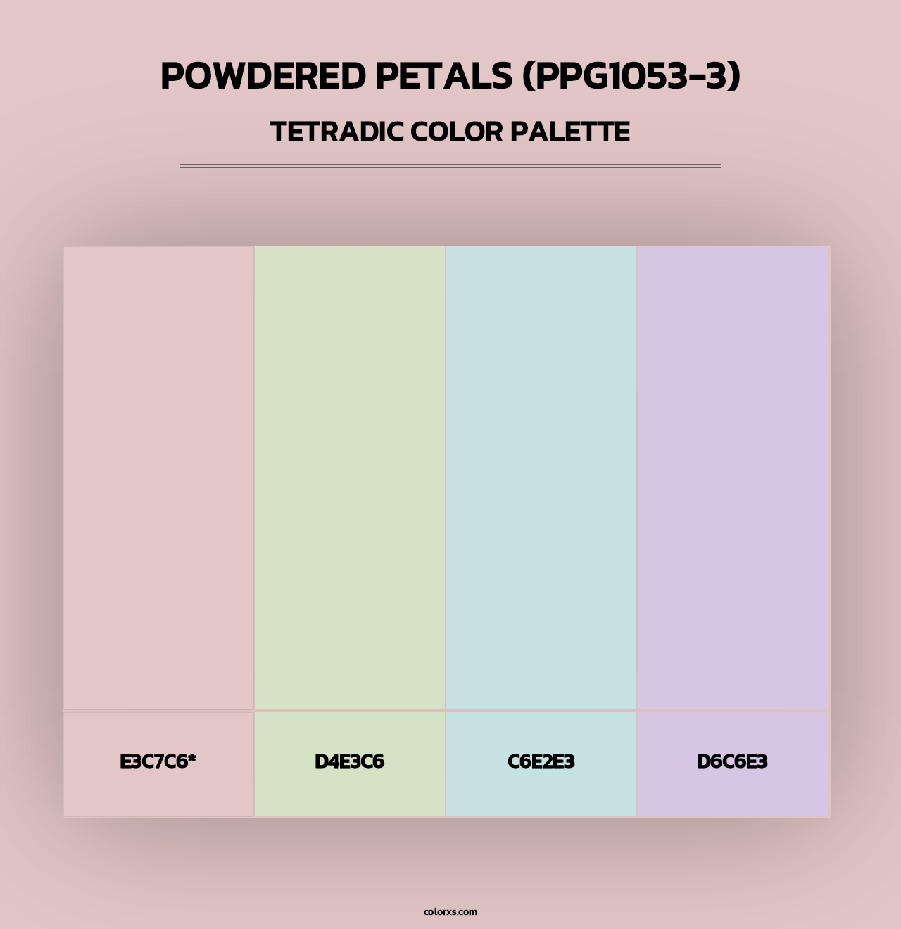 Powdered Petals (PPG1053-3) - Tetradic Color Palette