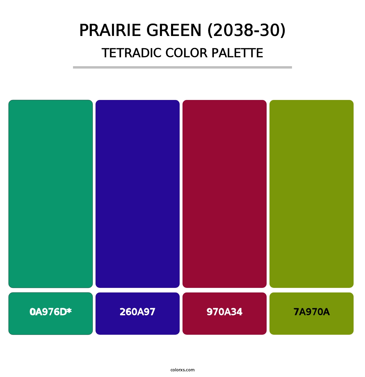 Prairie Green (2038-30) - Tetradic Color Palette