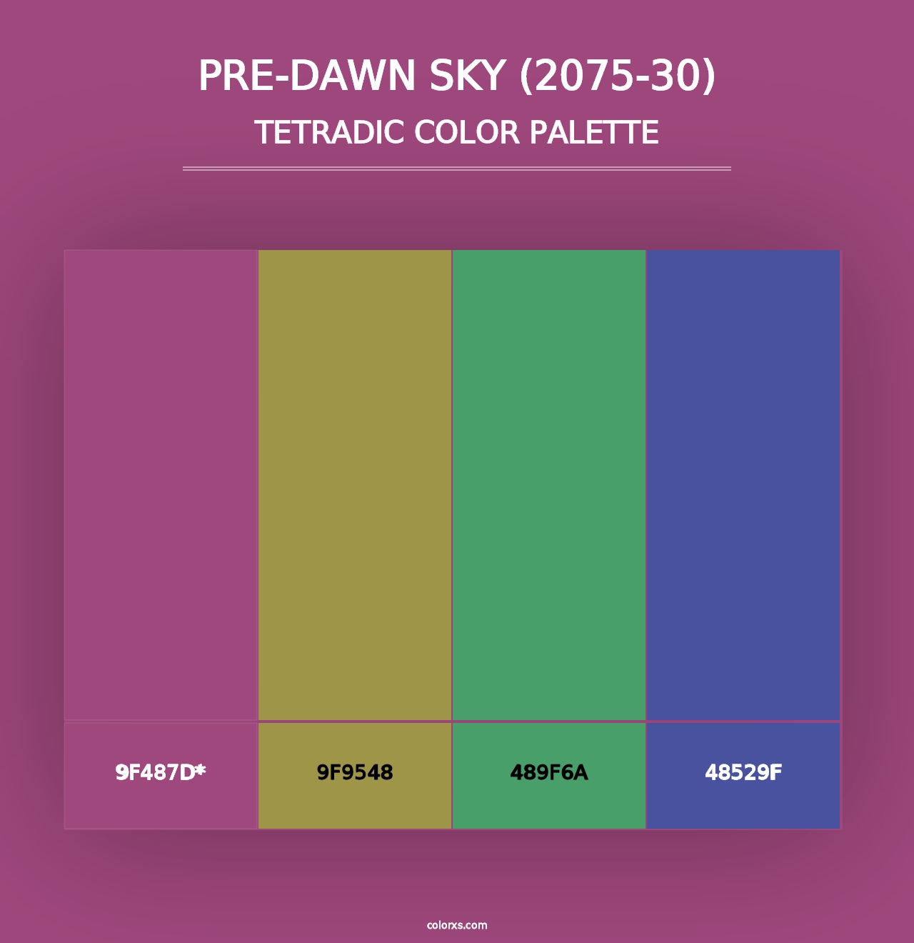 Pre-Dawn Sky (2075-30) - Tetradic Color Palette