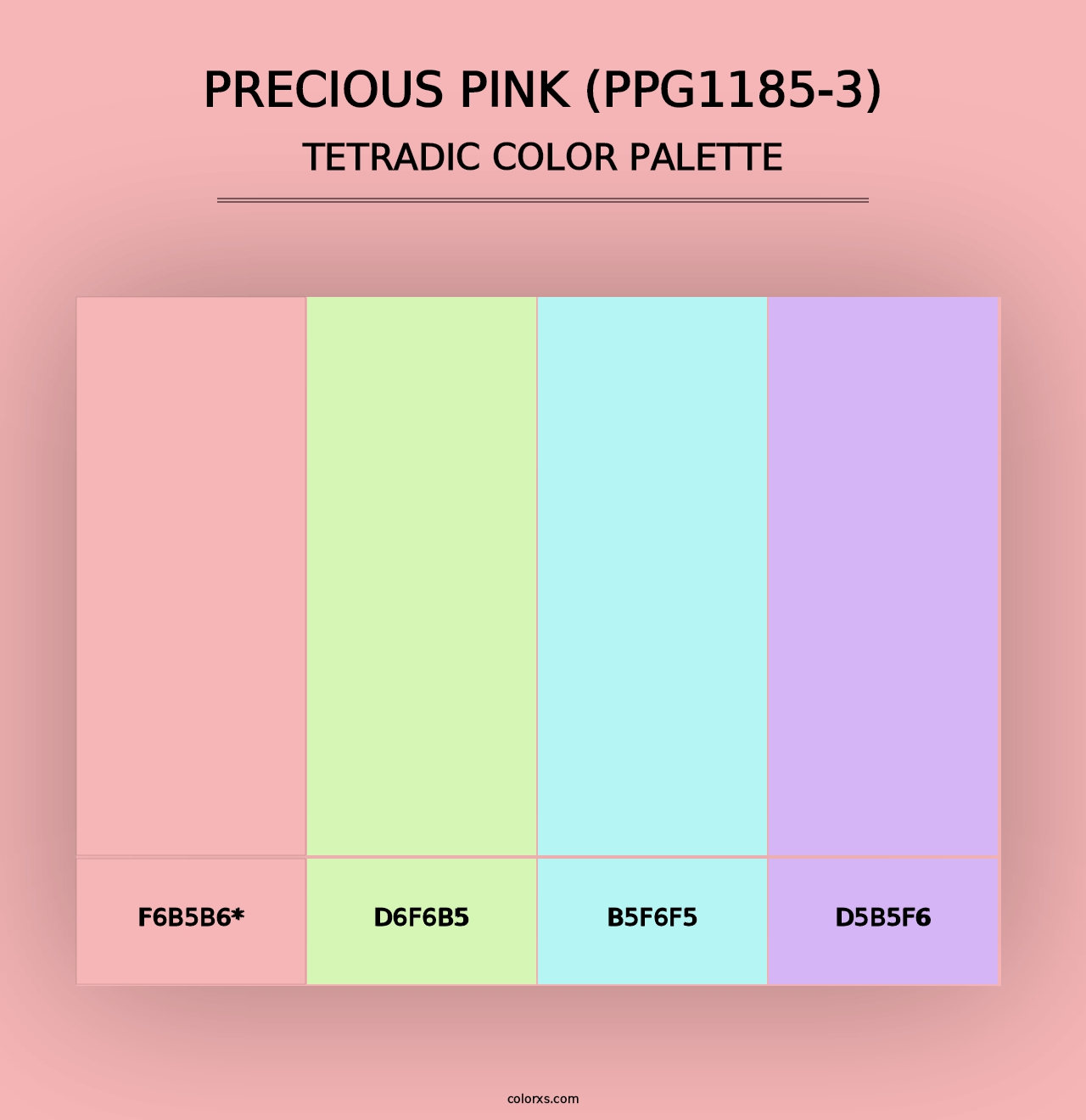 Precious Pink (PPG1185-3) - Tetradic Color Palette