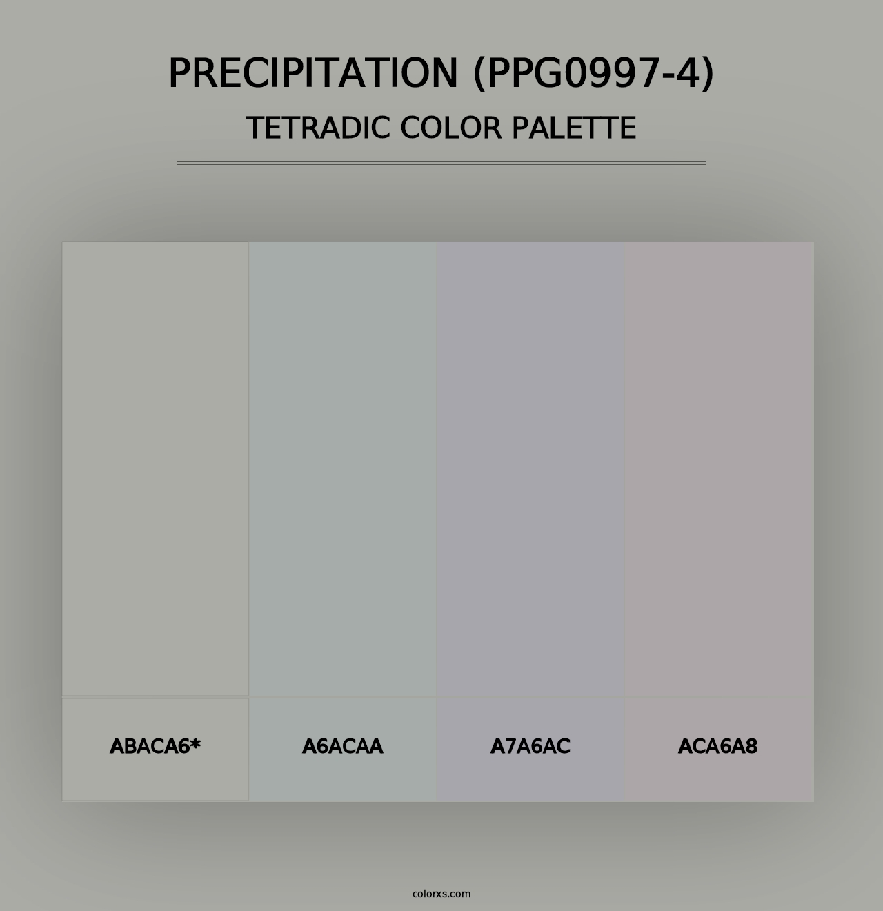 Precipitation (PPG0997-4) - Tetradic Color Palette