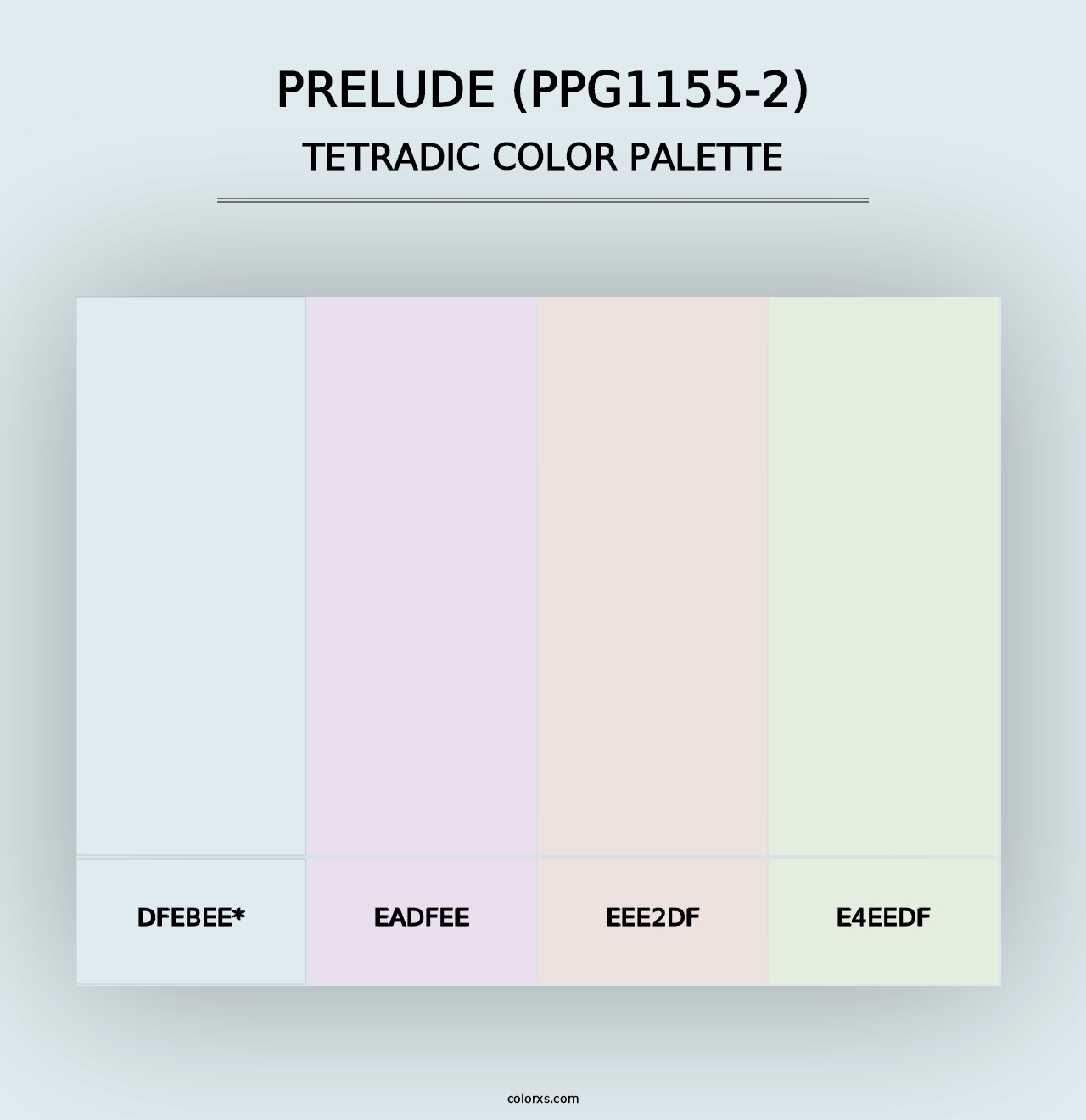 Prelude (PPG1155-2) - Tetradic Color Palette