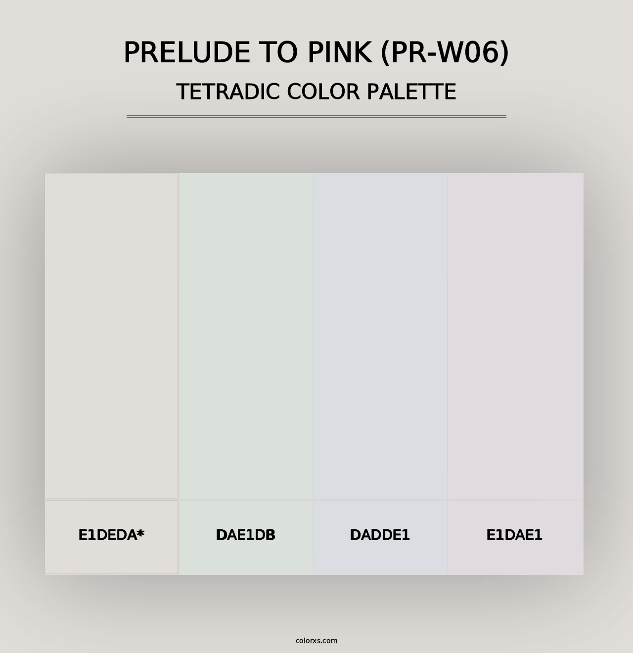 Prelude To Pink (PR-W06) - Tetradic Color Palette