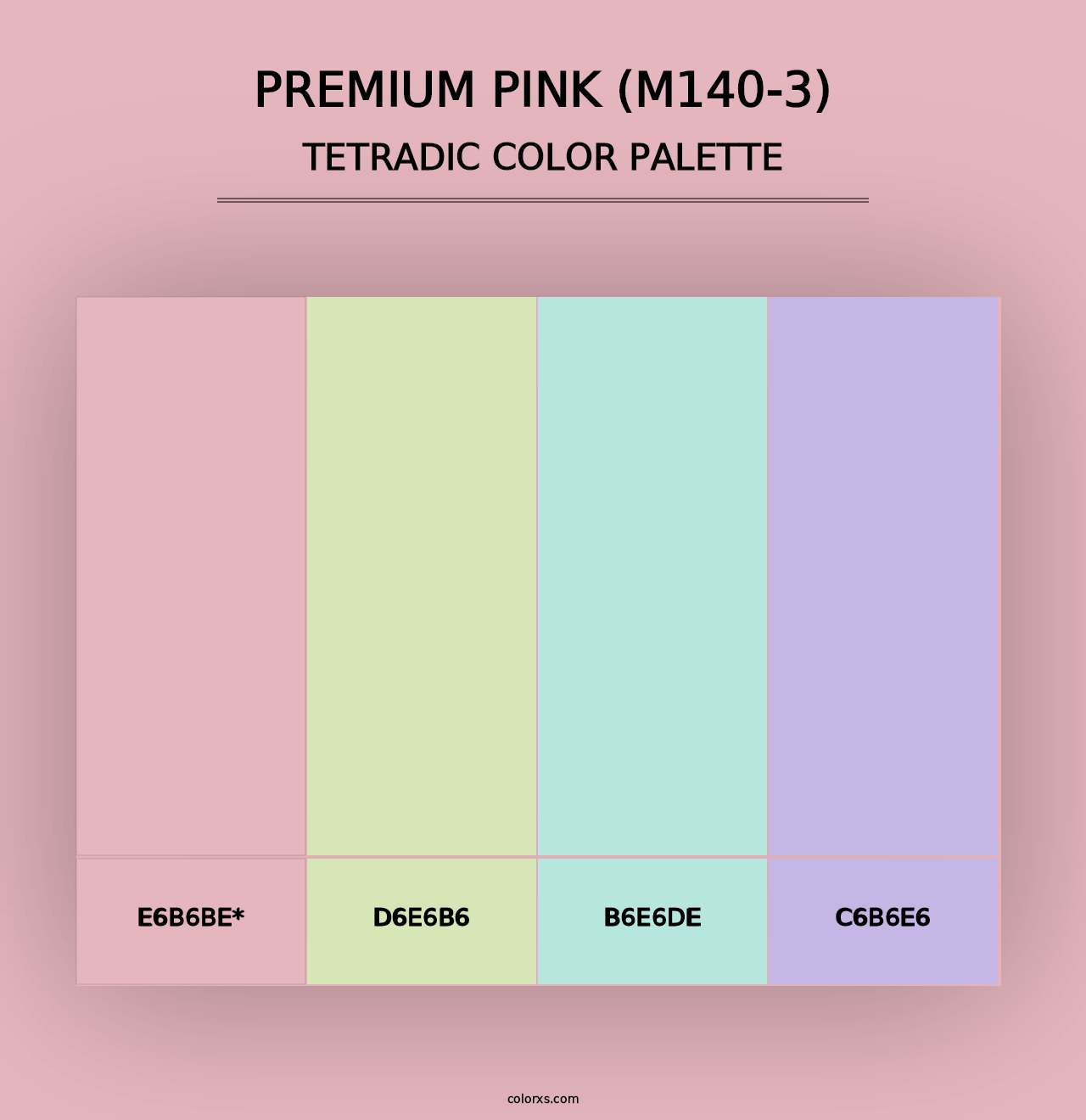 Premium Pink (M140-3) - Tetradic Color Palette