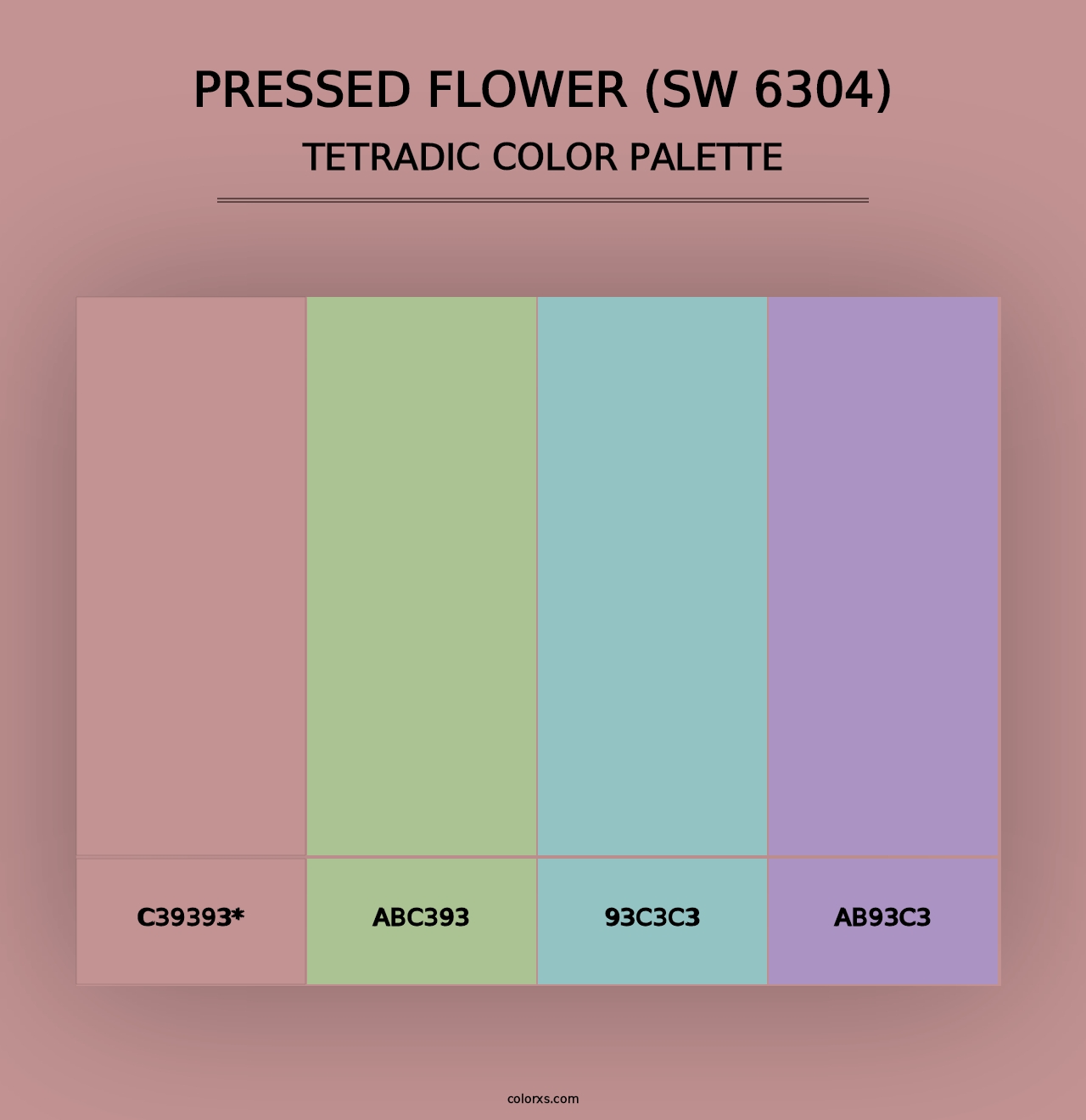 Pressed Flower (SW 6304) - Tetradic Color Palette