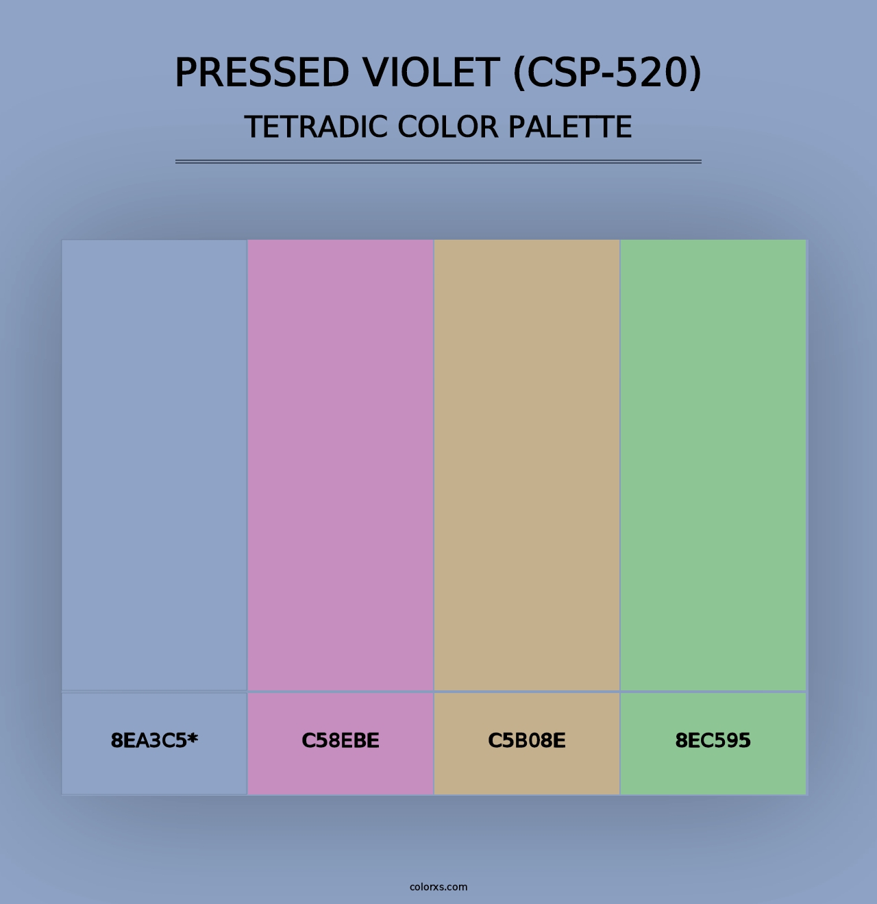 Pressed Violet (CSP-520) - Tetradic Color Palette