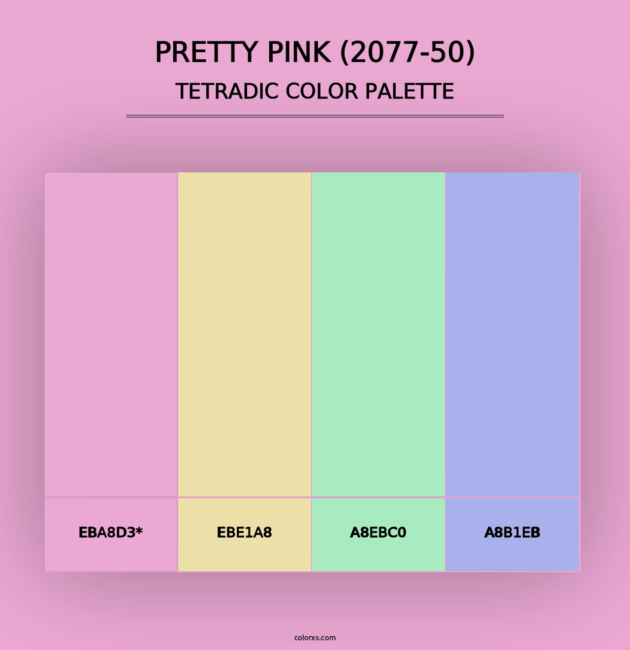 Pretty Pink (2077-50) - Tetradic Color Palette