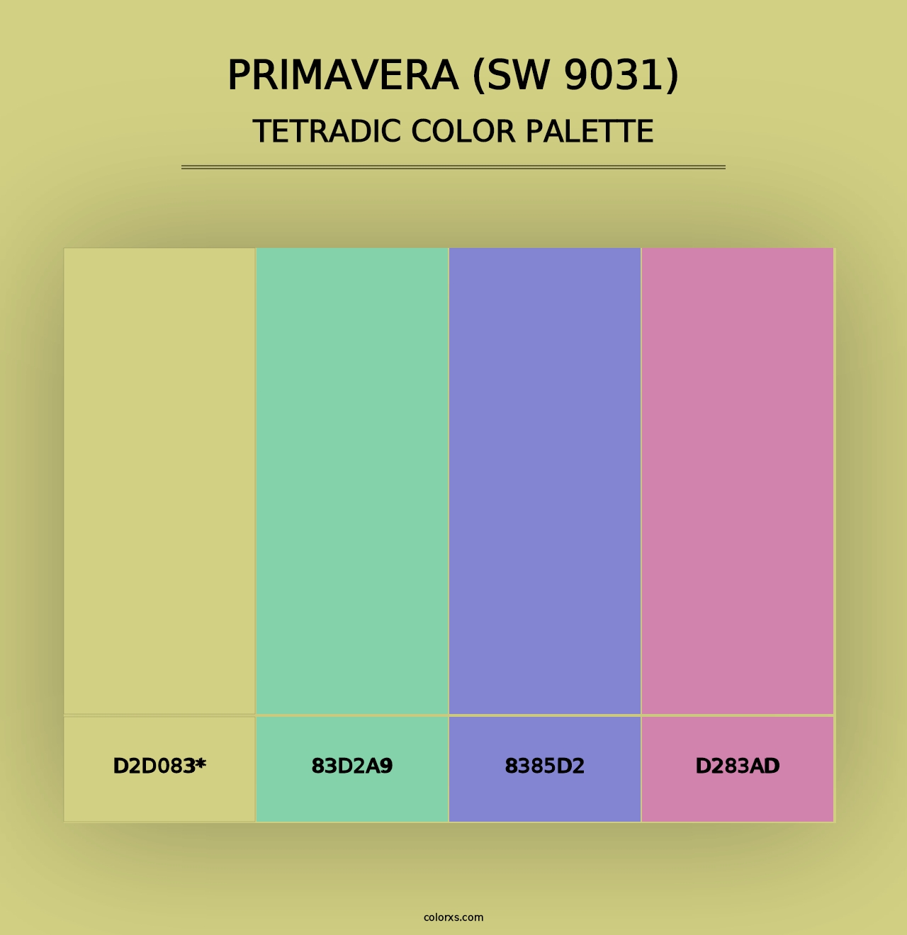 Primavera (SW 9031) - Tetradic Color Palette