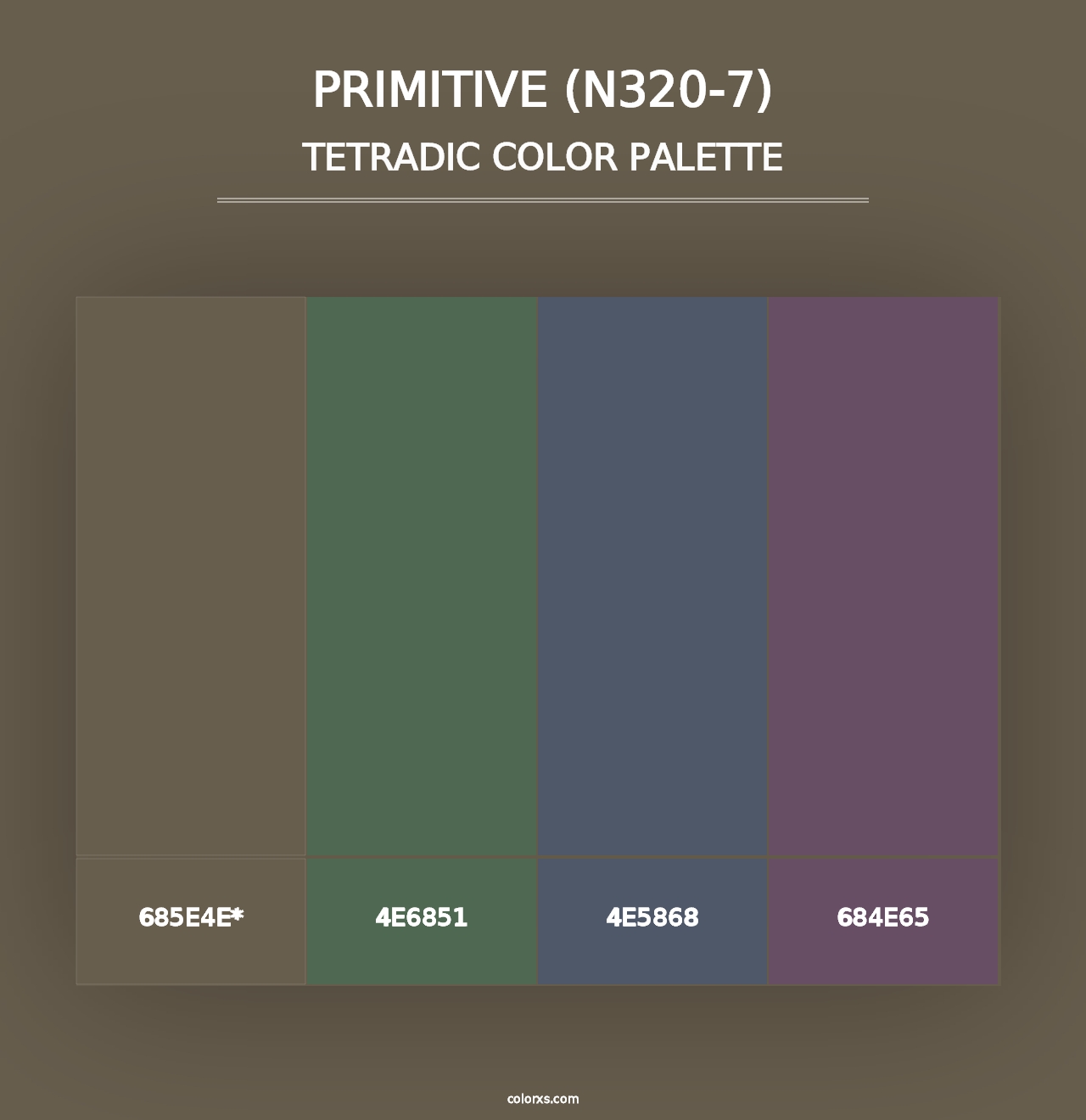 Primitive (N320-7) - Tetradic Color Palette