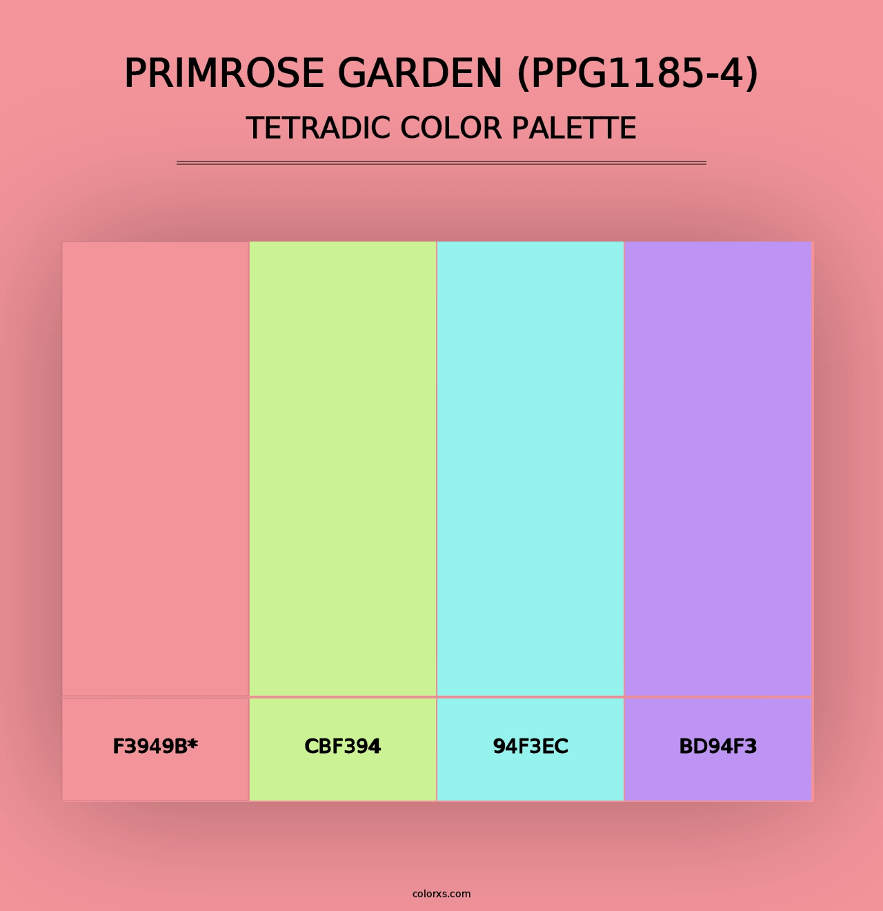 Primrose Garden (PPG1185-4) - Tetradic Color Palette