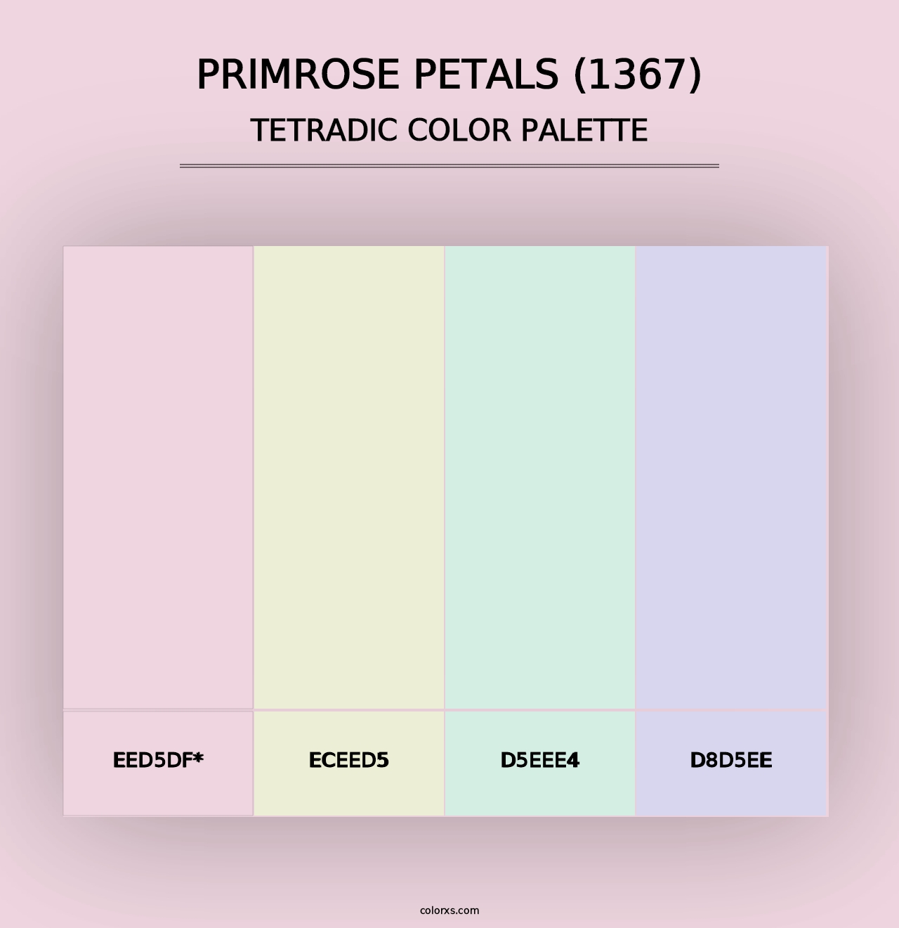 Primrose Petals (1367) - Tetradic Color Palette