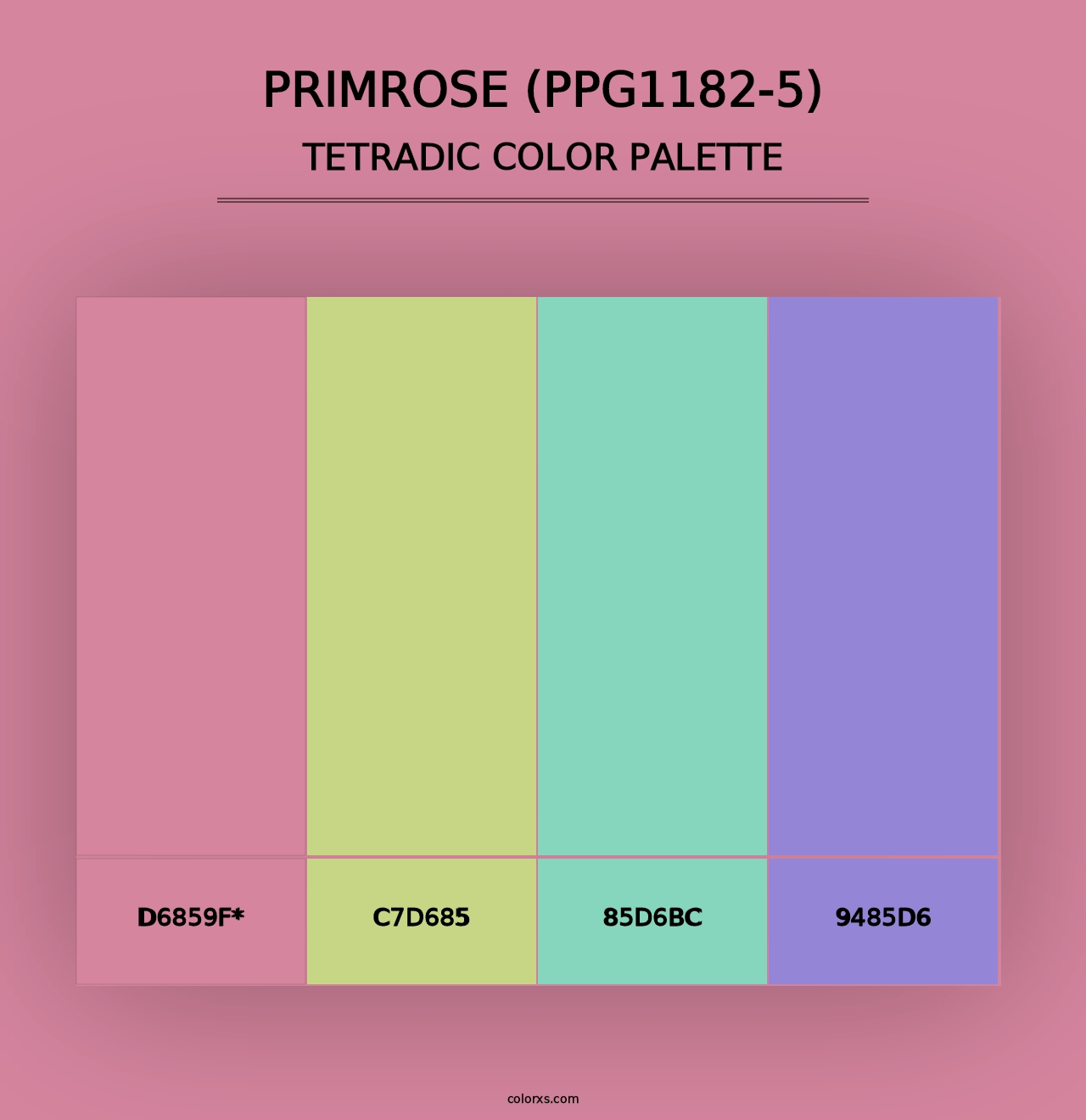 Primrose (PPG1182-5) - Tetradic Color Palette