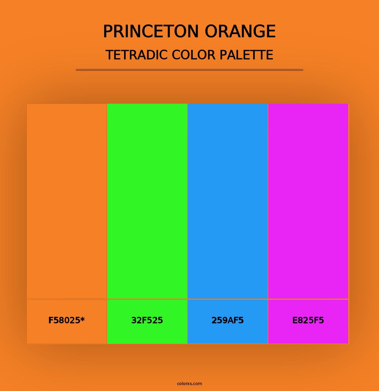 Princeton Orange - Tetradic Color Palette