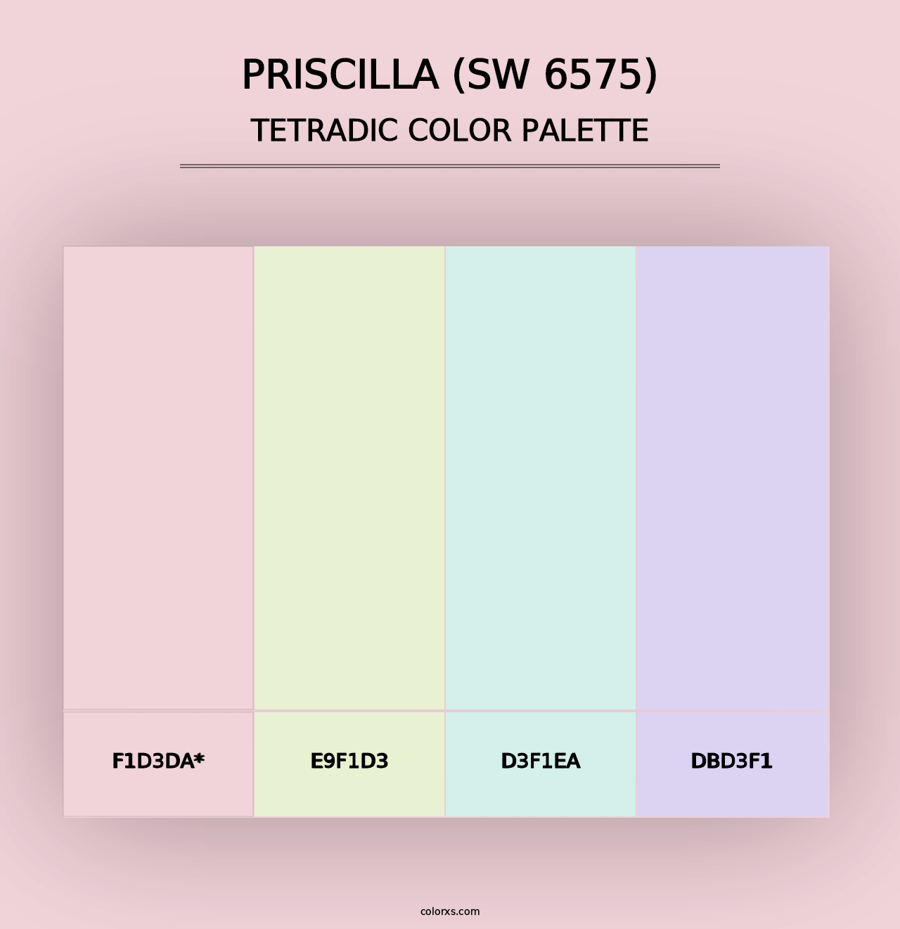 Priscilla (SW 6575) - Tetradic Color Palette