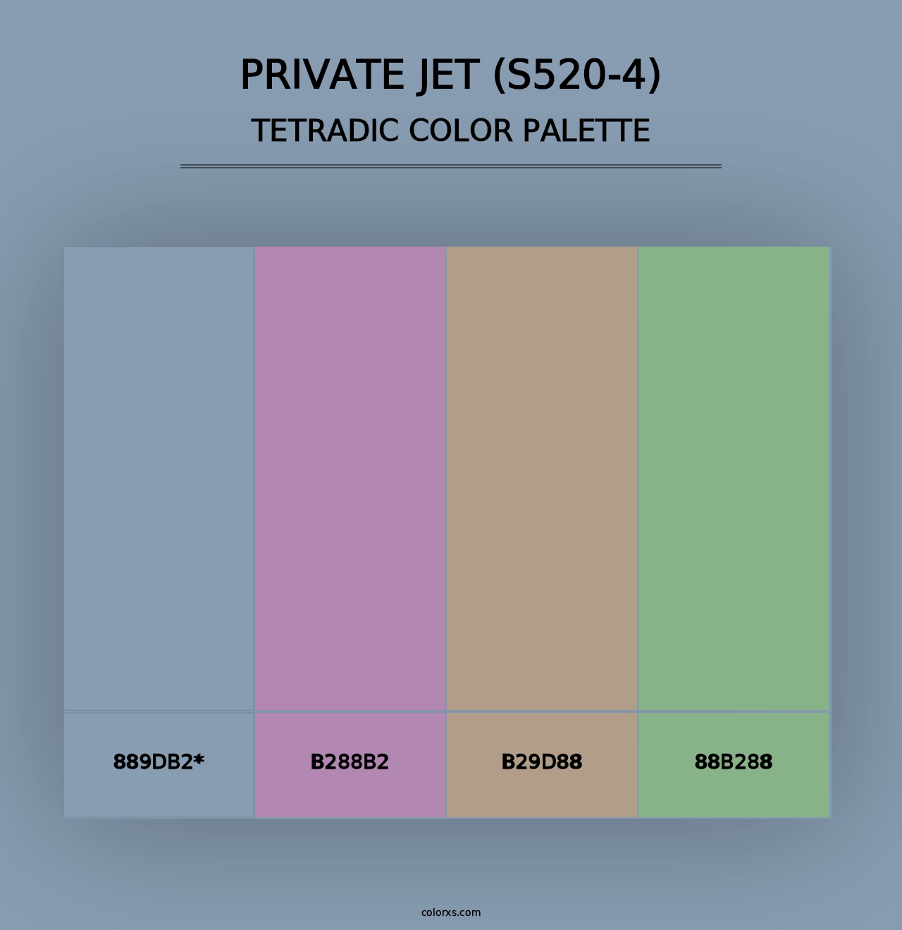 Private Jet (S520-4) - Tetradic Color Palette