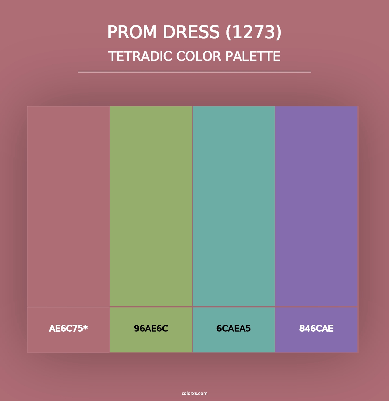 Prom Dress (1273) - Tetradic Color Palette