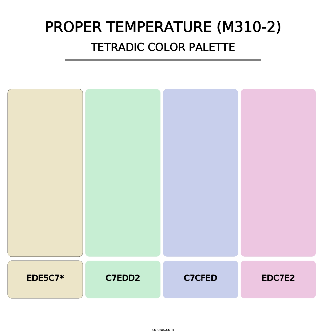 Proper Temperature (M310-2) - Tetradic Color Palette