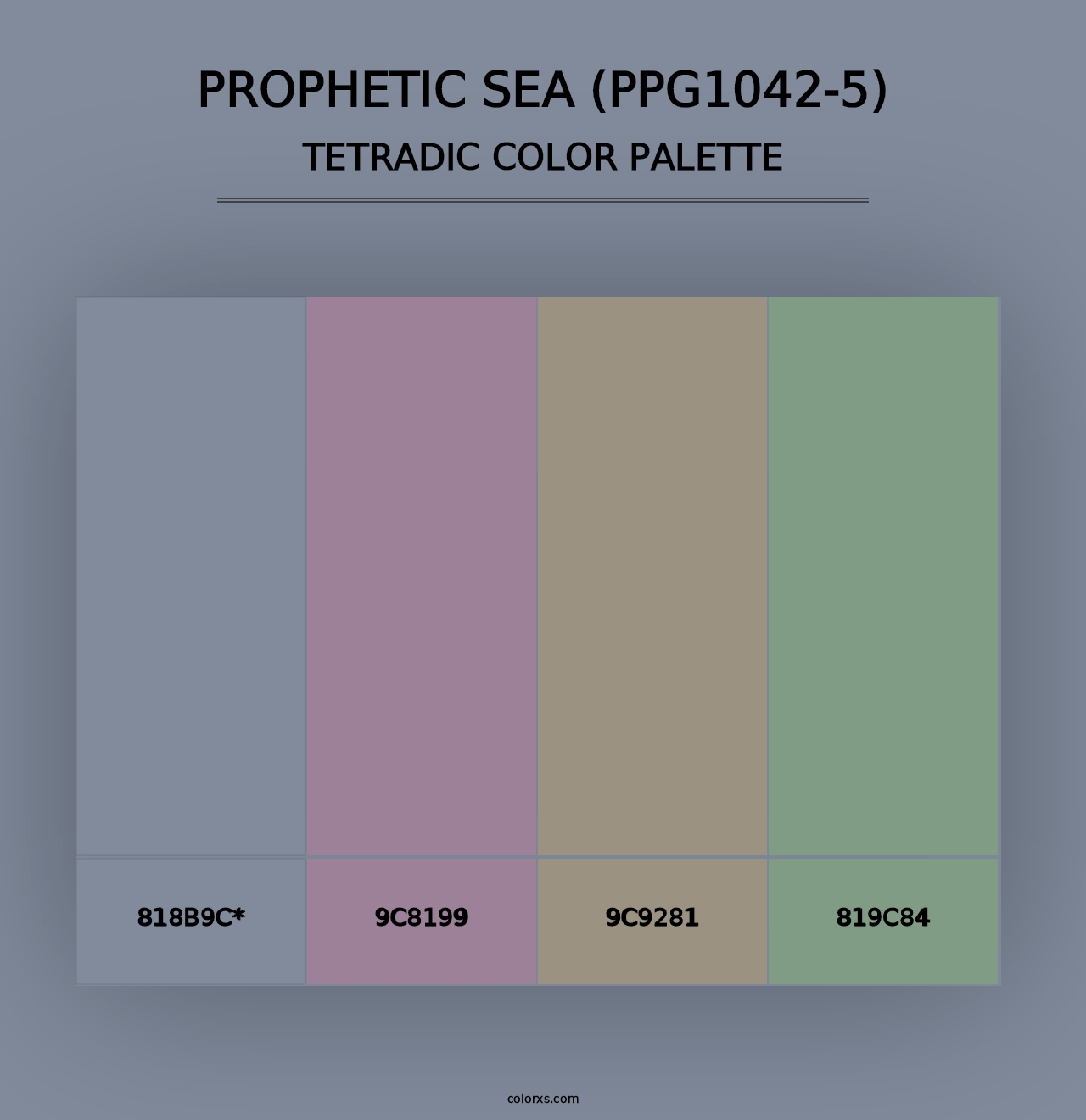 Prophetic Sea (PPG1042-5) - Tetradic Color Palette