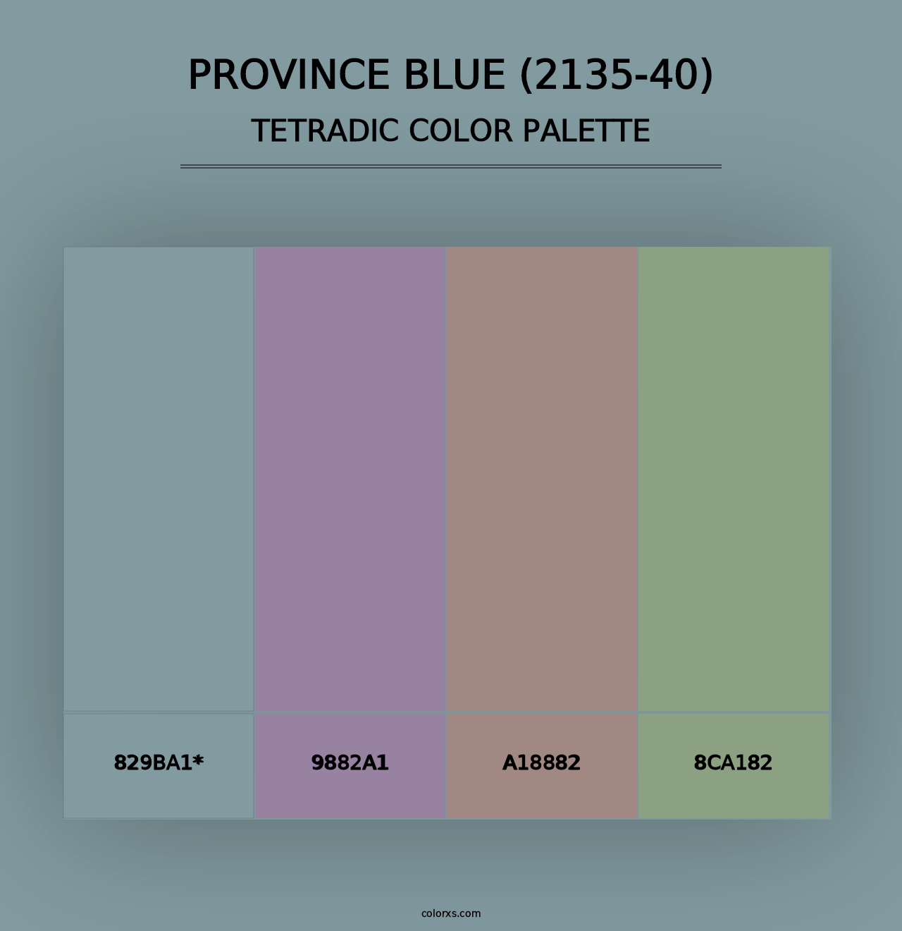 Province Blue (2135-40) - Tetradic Color Palette